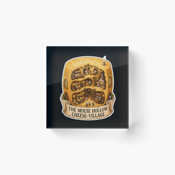 Item preview, The Mouse Hollow Cheese Village | Mouse Cheese Shop | Cozy Mouse Town | Swiss Cheese House | Whimsical Woodland Fantasy | Cottagecore Art designed and sold by MrDev.