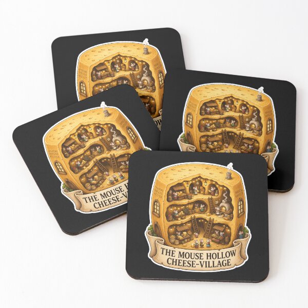Item preview, The Mouse Hollow Cheese Village | Mouse Cheese Shop | Cozy Mouse Town | Swiss Cheese House | Whimsical Woodland Fantasy | Cottagecore Art designed and sold by MrDev.