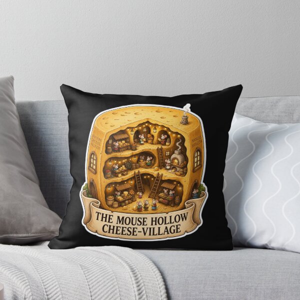 Item preview, The Mouse Hollow Cheese Village | Mouse Cheese Shop | Cozy Mouse Town | Swiss Cheese House | Whimsical Woodland Fantasy | Cottagecore Art designed and sold by MrDev.