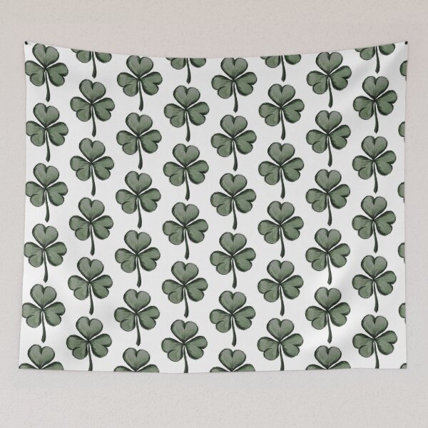 Item preview, Abstract Dark Green Three-Leaf Clover Original Art designed and sold by TedraOrtega.