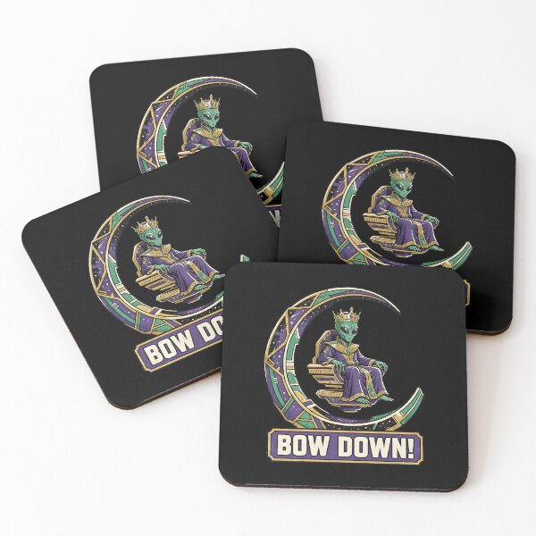 Item preview, Royal Alien King on Throne Crown Retro Space Graphic designed and sold by DuckOddity.