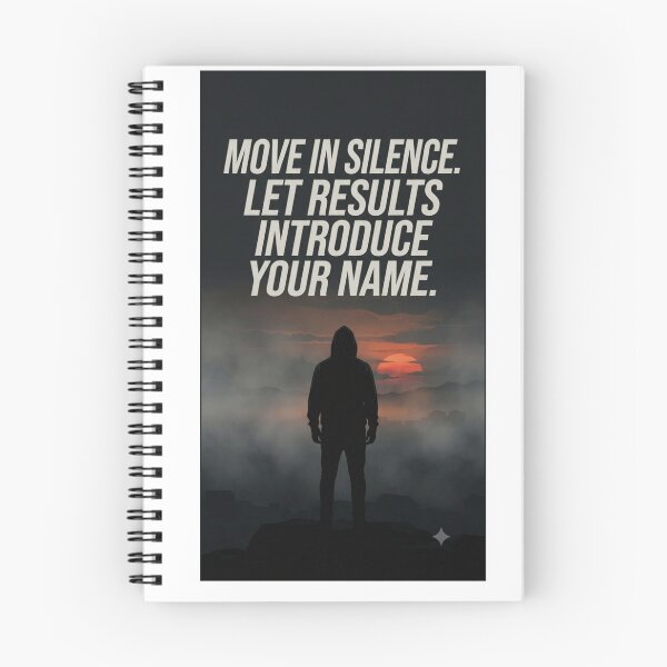 Item preview, Move in Silence Let Results Introduce Your Name Dark Aesthetic Hoodie Silhouette Motivational Quote Poster designed and sold by Trendykunnu.