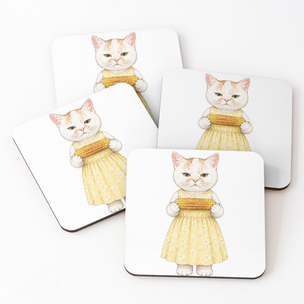 Item preview, Corn Cat in Daisy Dress designed and sold by Komatoya.