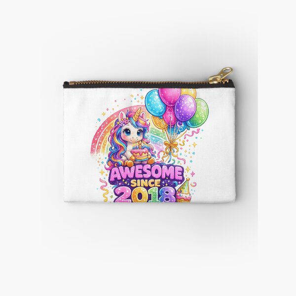 Item preview, 8 Years Old Awesome Since 2018 Unicorn 8th Birthday designed and sold by QuiteOrbit.