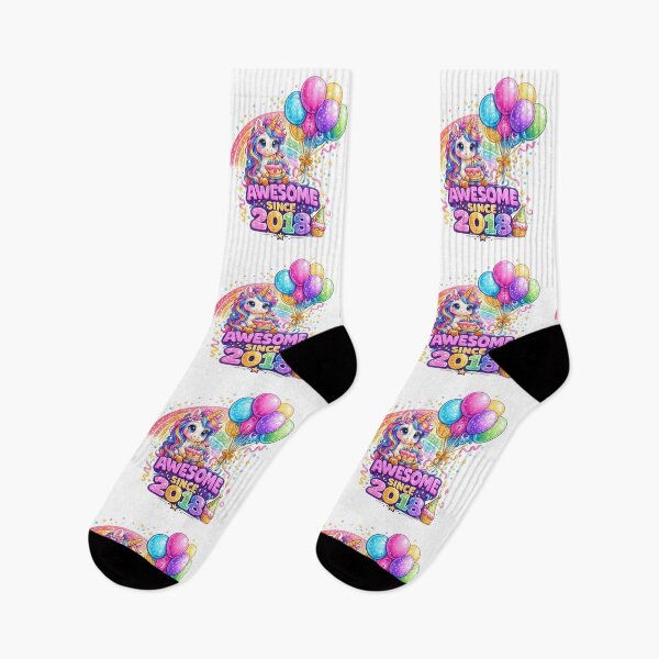 Item preview, 8 Years Old Awesome Since 2018 Unicorn 8th Birthday designed and sold by QuiteOrbit.