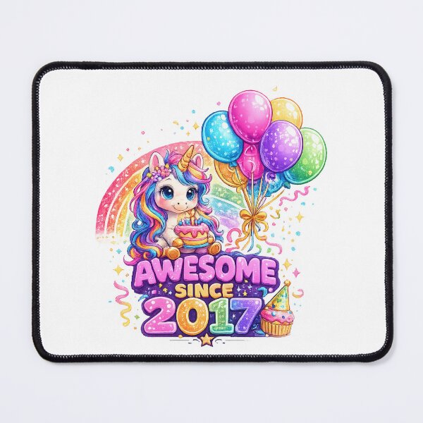 Item preview, 9 Years Old Awesome Since 2017 Unicorn 9th Birthday designed and sold by QuiteOrbit.