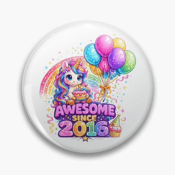 Item preview, 10 Years Old Awesome Since 2016 Unicorn 10th Birthday designed and sold by QuiteOrbit.
