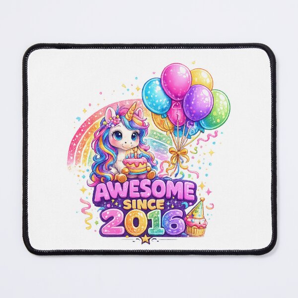 Item preview, 10 Years Old Awesome Since 2016 Unicorn 10th Birthday designed and sold by QuiteOrbit.