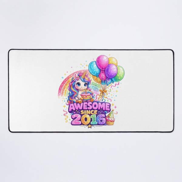 Item preview, 10 Years Old Awesome Since 2016 Unicorn 10th Birthday designed and sold by QuiteOrbit.