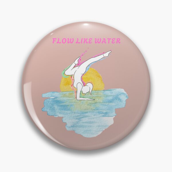 Item preview, Flow Like Water | Watercolor Yoga Illustration | Mindful Living Art designed and sold by OlgaLuna_design.