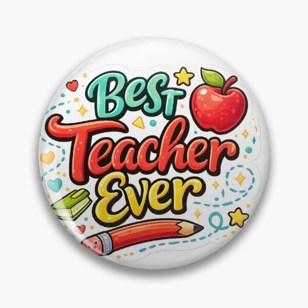 Item preview, Best Teacher Ever Cute Teacher Appreciation Gift  Colorful School Vinyl Decal designed and sold by MR4me.