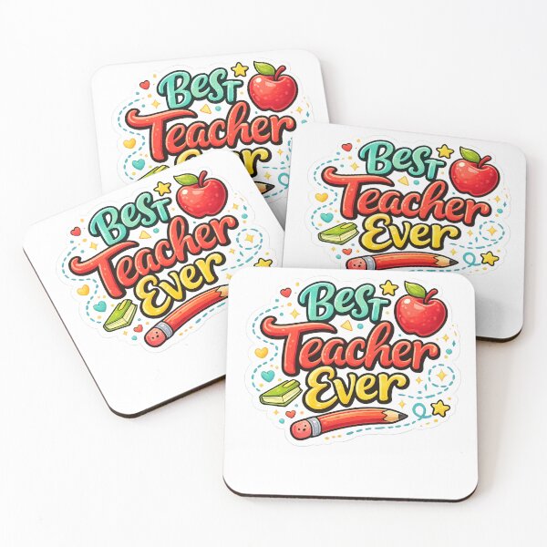 Item preview, Best Teacher Ever Cute Teacher Appreciation Gift  Colorful School Vinyl Decal designed and sold by MR4me.