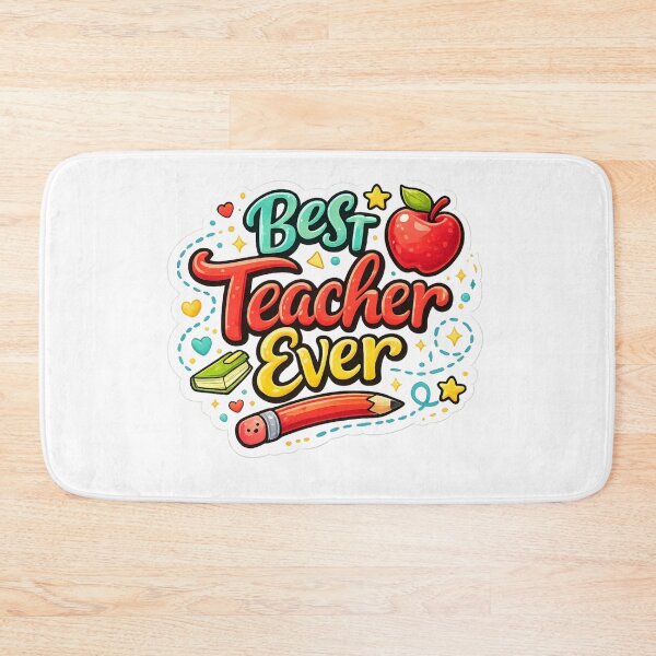 Item preview, Best Teacher Ever Cute Teacher Appreciation Gift  Colorful School Vinyl Decal designed and sold by MR4me.