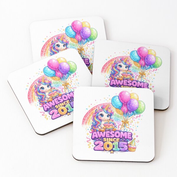 Item preview, 11 Years Old Awesome Since 2015 Unicorn 11st Birthday designed and sold by QuiteOrbit.