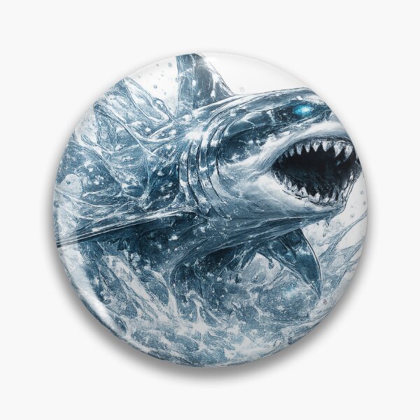 Item preview, Mercury Shark | Arctic Blue Liquid Metal Art designed and sold by rigelcreation.