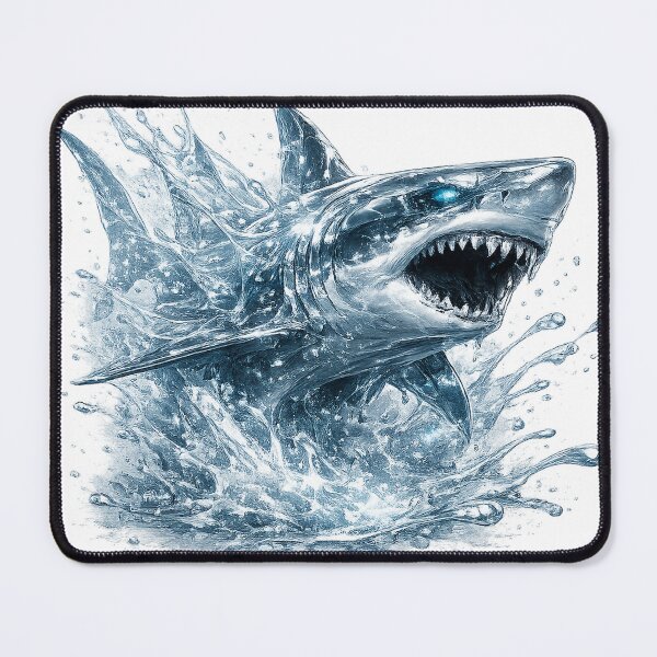Item preview, Mercury Shark | Arctic Blue Liquid Metal Art designed and sold by rigelcreation.