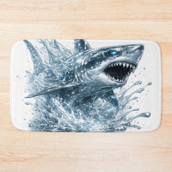 Item preview, Mercury Shark | Arctic Blue Liquid Metal Art designed and sold by rigelcreation.