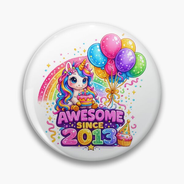 Item preview, 13 Years Old Awesome Since 2013 Unicorn 13rd Birthday designed and sold by QuiteOrbit.