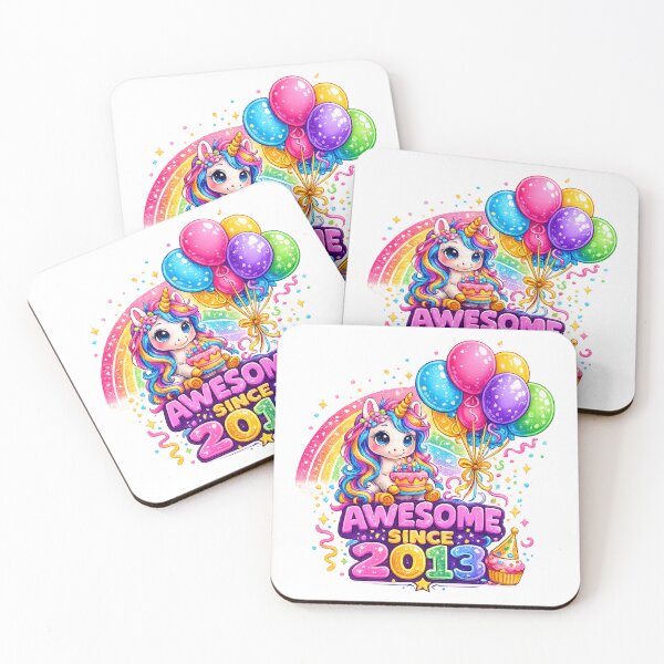 Item preview, 13 Years Old Awesome Since 2013 Unicorn 13rd Birthday designed and sold by QuiteOrbit.