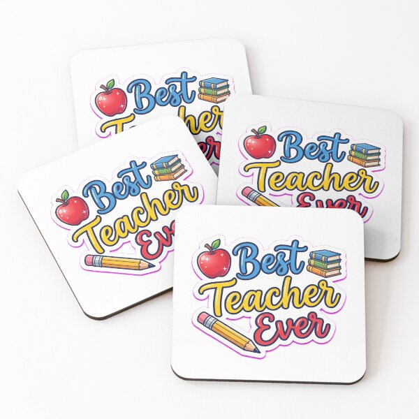 Item preview, Best Teacher Ever Cute Teacher Appreciation Gift | Colorful School Vinyl Decal designed and sold by MR4me.