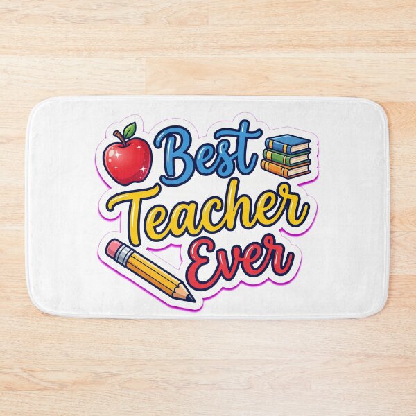 Item preview, Best Teacher Ever Cute Teacher Appreciation Gift | Colorful School Vinyl Decal designed and sold by MR4me.