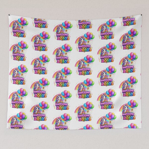 Item preview, 16 Years Old Awesome Since 2010 Unicorn 16th Birthday designed and sold by QuiteOrbit.