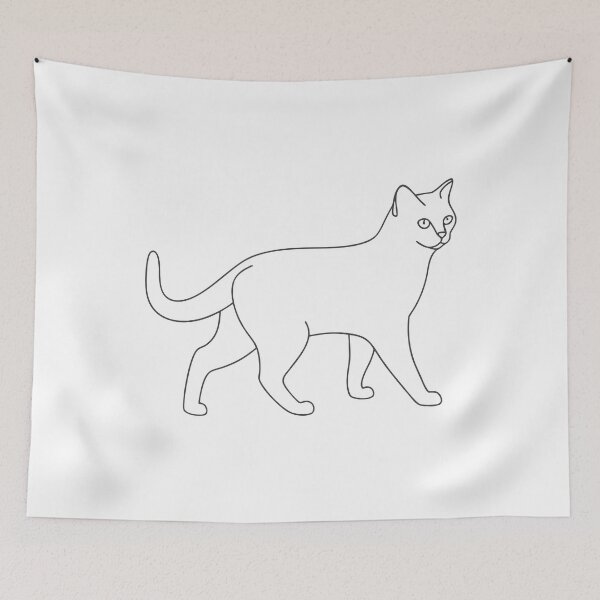 Item preview, Cat Elegant 2 Line Art Gift designed and sold by OneLine Studio.