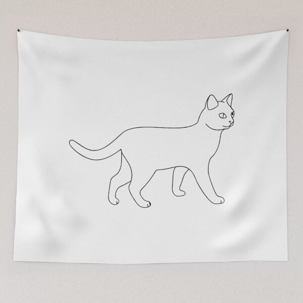 Item preview, Cat Elegant 1 Line Art Gift designed and sold by OneLine Studio.
