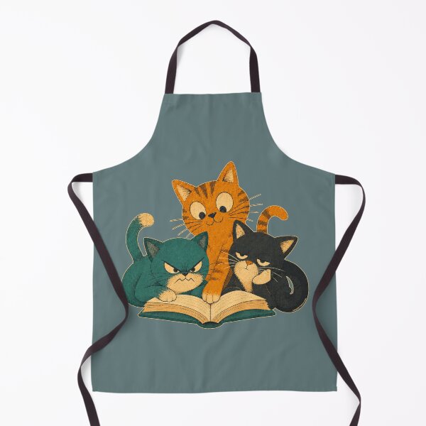 Item preview, Happy, Grumpy and Whateva Cats Reading a Book | Funny Cat Lover Design designed and sold by Made by Tamar.