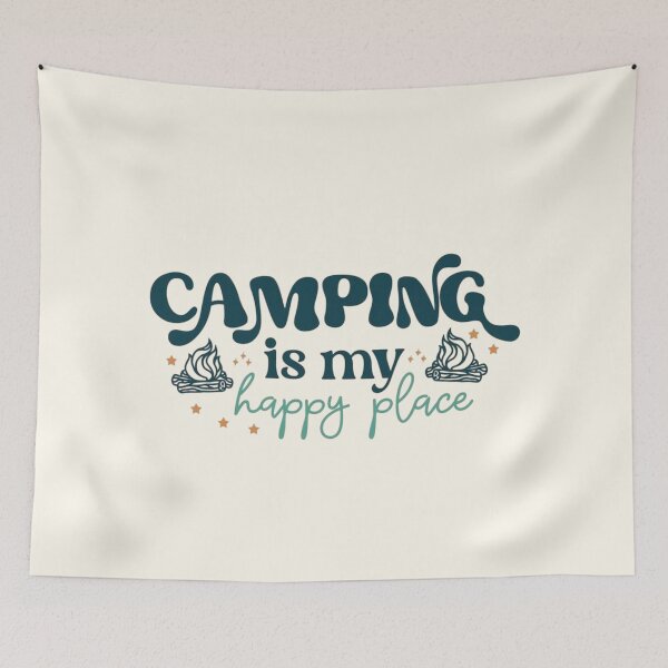 Item preview, Camping Is My Happy Place – Cozy Campfire & Outdoor Adventure Design designed and sold by Palette & Hue.