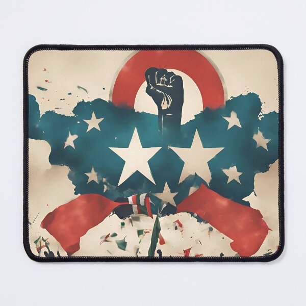 Item preview, Vintage Patriotic Crowd and Stars Grunge Art designed and sold by Aumpuk.