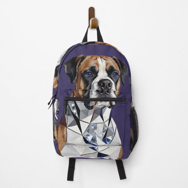 Item preview, Geometric Boxer Dog Portrait – Modern Low Poly Canine Art with Crystal Prism Design designed and sold by KiraChie.