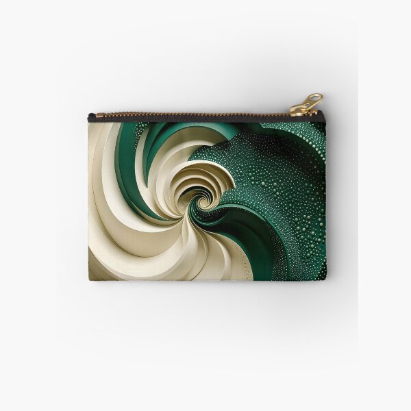 Item preview, Green and White Intricate Spiral Design designed and sold by Vicky Brago-Mitchell®.