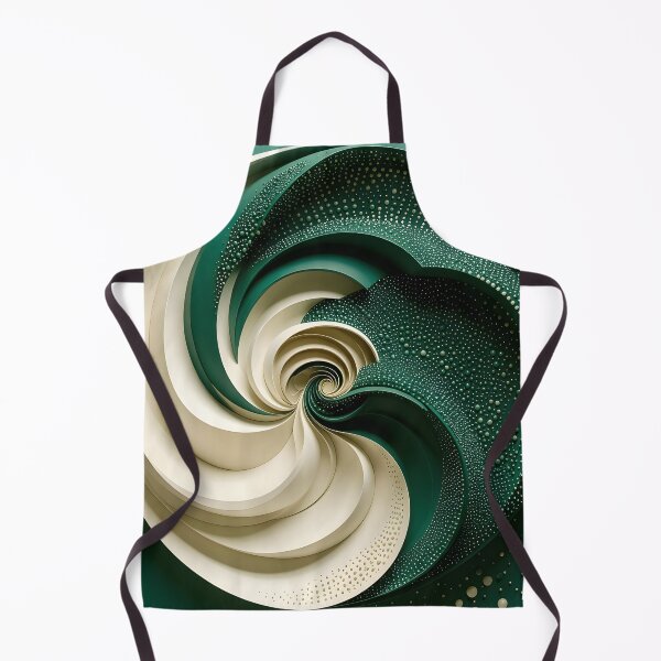 Item preview, Green and White Intricate Spiral Design designed and sold by Vicky Brago-Mitchell®.