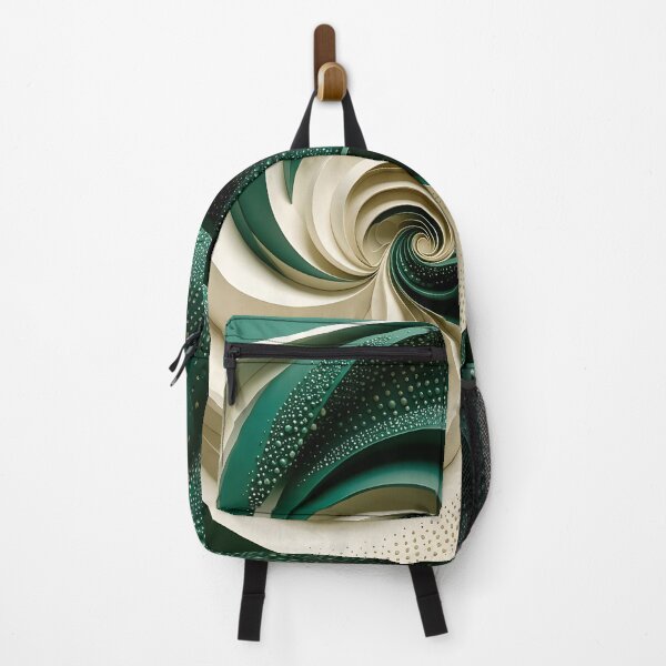 Item preview, Green and White Intricate Spiral Design designed and sold by Vicky Brago-Mitchell®.