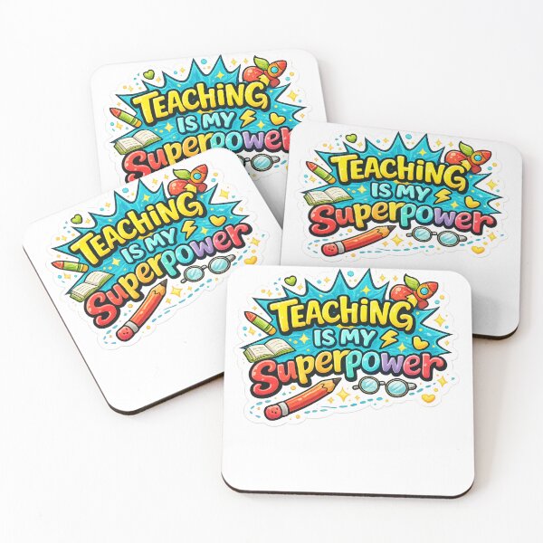 Item preview, Teaching Is My Superpower Cute Teacher Gift  Funny Classroom Vinyl Decal designed and sold by MR4me.