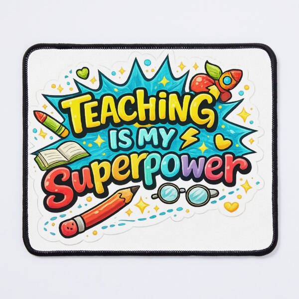 Item preview, Teaching Is My Superpower Cute Teacher Gift  Funny Classroom Vinyl Decal designed and sold by MR4me.