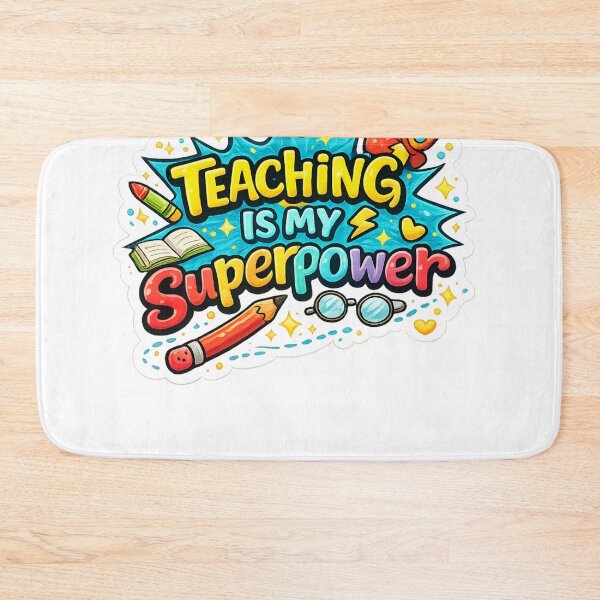 Item preview, Teaching Is My Superpower Cute Teacher Gift  Funny Classroom Vinyl Decal designed and sold by MR4me.
