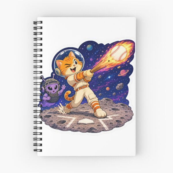 Item preview, Space Cat Alien Baseball Sticker designed and sold by Grafititee.