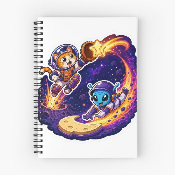 Item preview, Space Cat Alien Baseball Sticker designed and sold by Grafititee.