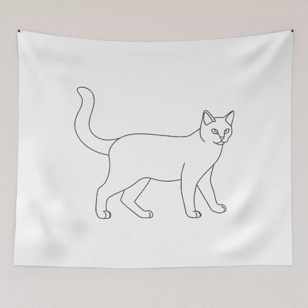 Item preview, Cat Friendly 2 Line Art Gift designed and sold by OneLine Studio.