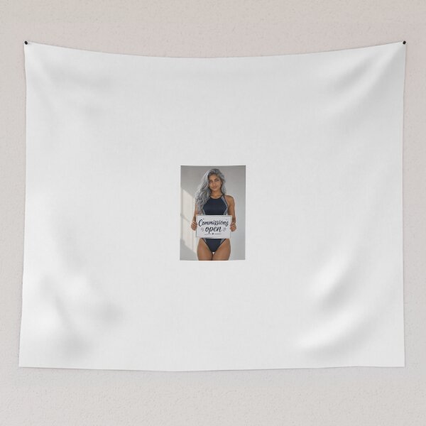 Item preview, Woman in Black Swimsuit Holding Sign designed and sold by CathryneDelamort.