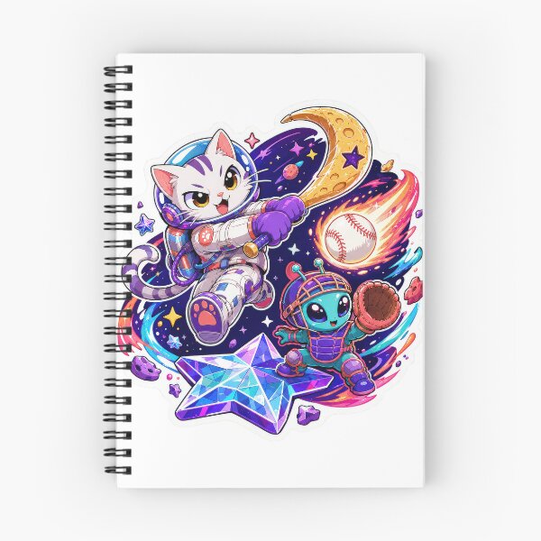 Item preview, Space Cat Alien Baseball Sticker designed and sold by Grafititee.