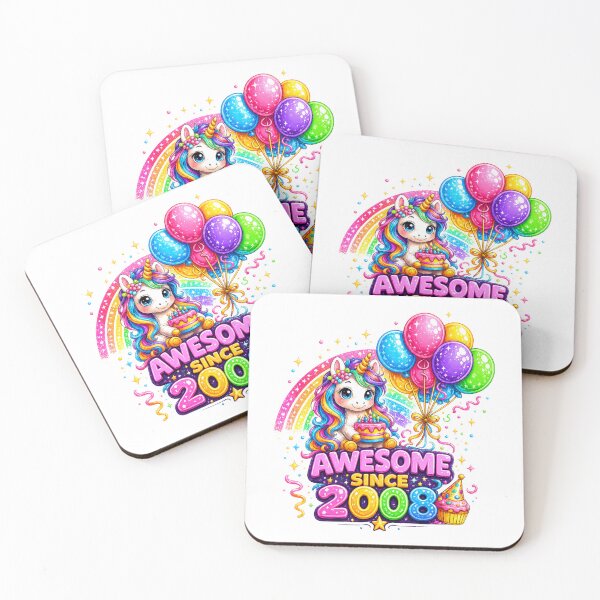 Item preview, 18 Years Old Awesome Since 2008 Unicorn 18th Birthday designed and sold by QuiteOrbit.