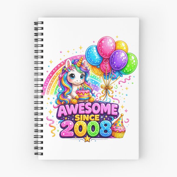 Item preview, 18 Years Old Awesome Since 2008 Unicorn 18th Birthday designed and sold by QuiteOrbit.