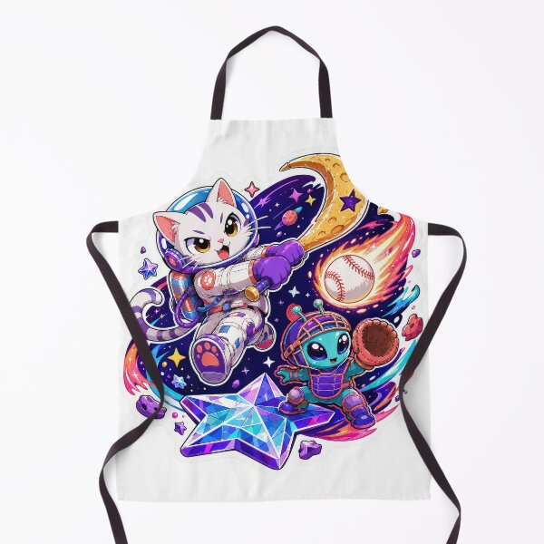Item preview, Space Cat Alien Baseball Sticker designed and sold by Grafititee.