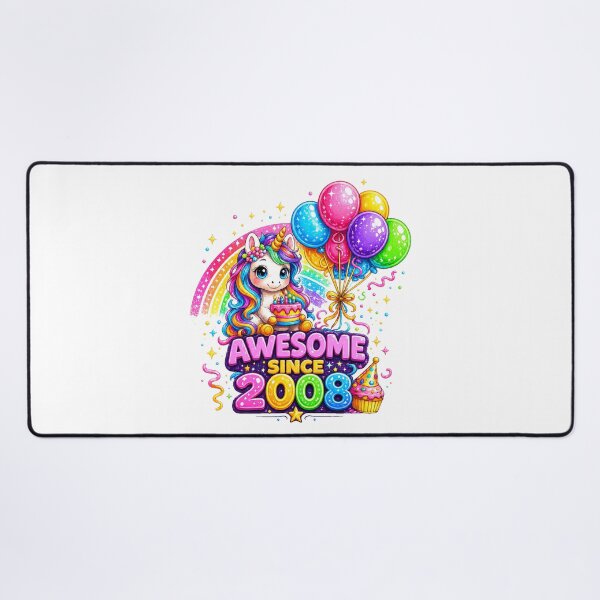 Item preview, 18 Years Old Awesome Since 2008 Unicorn 18th Birthday designed and sold by QuiteOrbit.
