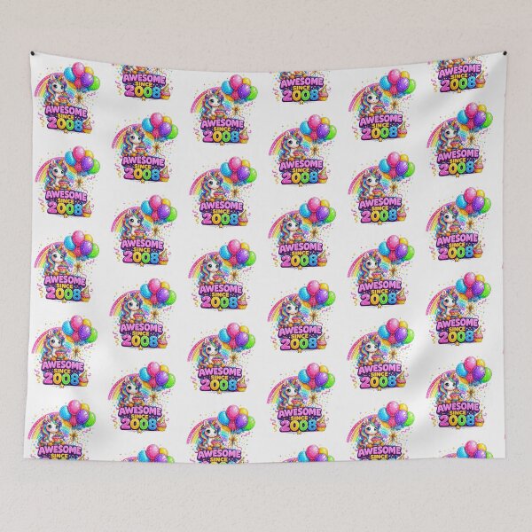 Item preview, 18 Years Old Awesome Since 2008 Unicorn 18th Birthday designed and sold by QuiteOrbit.