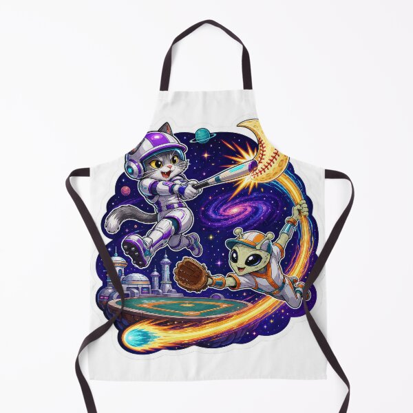 Item preview, Space Cat Alien Baseball Sticker designed and sold by Grafititee.