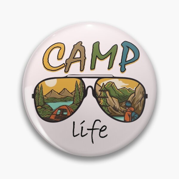 Artikelvorschau, Camp Life – Vintage-Design für Camping- und Bergabenteuer-Sonnenbrillen entworfen und verkauft von Palette & Hue.